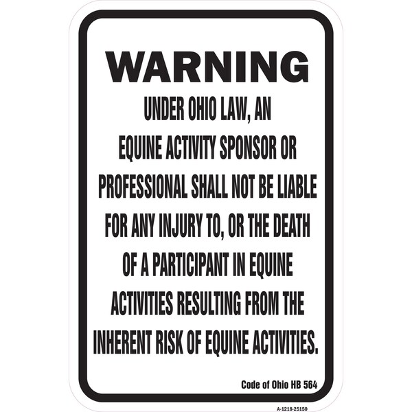 Signmission Safety Sign, 12 in Height, Aluminum, 18 in Length, 25150 A-1218-25150 - main